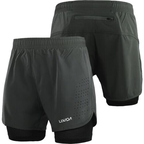 2020 Summer Running Shorts Men 2 in 1 Sports Jogging Fitness Shorts Training Quick Dry Mens Gym Men Shorts Sport gym Short Pants