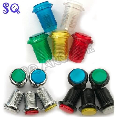 12V/5V LED Light Lamp Arcade push button little Round Arcade Video Game Player Push Button+ microswitch+stents 15 color