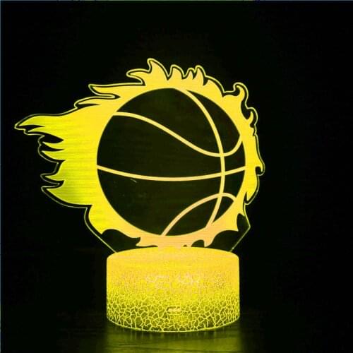 Basketball Football LED Night Light Symphony Lantern Personality Modeling Desktop Home Bedroom Decoration Creative Gift 3D Light