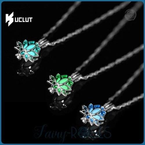 Glow Necklace Luminous Pendant lucky leaves