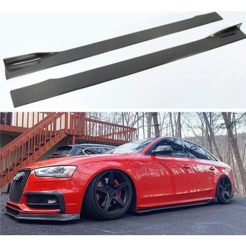 High Quality REAL CARBON FIBER SIDE BODY SKIRTS KIT LIP COVER FOR Audi SLINE A5 S5 RS5 B8 2012 2013 2014 2015 2016