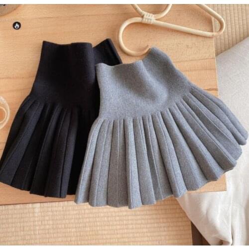 2020 Wholesale New Girls Draped Knitted Skirt Autumn Cotton Fashion Girls Skirts 2-7 years QW595