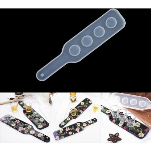 Wine Glass Tray Transparent Silicone Mould Wine Beer Rack Epoxy Resin Molds For DIY Casting Decoration UV Craft Making Tools