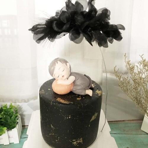 1Pcs Feather Cake Topper Princess Girl Happy Birthday Cake Decoration Wedding Birthday Baby Shower Party Baking Supplies