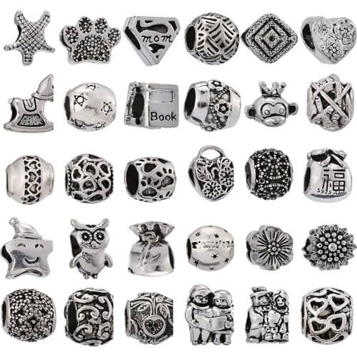 2Pcs Plating ancient silver color Accessories DIY Making Brand Bracelet Mens Womens Childrens Bracelet Gift Direct Shipping