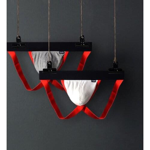 2021 Brand Men Mesh Jockstrap Underwear G-Strings & Thongs Sexy Gay Penis pouch bikini buttocks Hollow thong men underwear