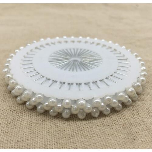 35mm 40Pcs Pearl Head Pin Wedding Craft Dressmaking Patchwork Straight Sewing Needle Pins For Sewing Embroidery Decoration