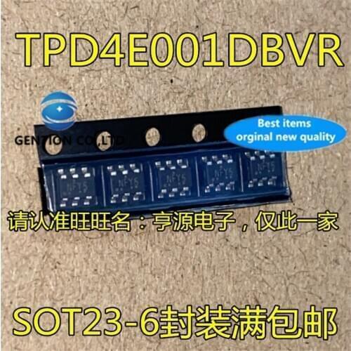 50Pcs TPD4E001 TPD4E001DBVR Silkscreen NFY5 SOT23-6 TVS Protection tube chip in stock 100% new and original