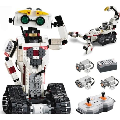 710 PCS Electric Building Blocks RC Tracked Robot Scorpion Bricks Technical Remote Control Kids Toys Children Birthday Gifts
