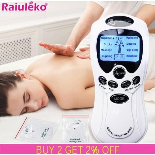 8 Models TENS Electric Herald Muscle Stimulator Acupuncture EMS Body Massage Meridian Digital Therapy Machine Electrostimulator
