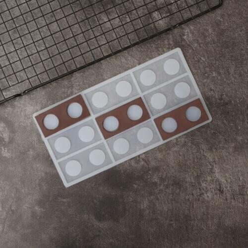 Hollow Out Bar Shape Chocolate Silicone Mold Cake Decorating Oblong Rectangle Shape Transfer Sheet Mould Cake Top Decotation