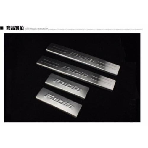 Free Shipping Pedal Stainless Steel Threshold Auto Parts for Skoda Fabia 2008-2014