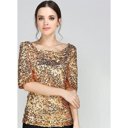 Женские футболки с пайетками Bigsweety China At AliExpress