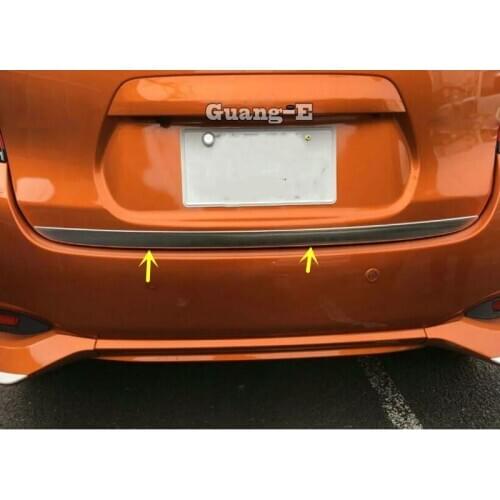 For Nissan NOTE 2017 2018 2019 2020 Car Stainless Steel Rear Back Door License Tailgate Bumper Frame Plate Trim Lamp Trunk 1pcs