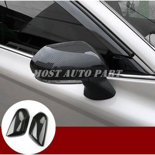 ABS Chrome Rearview Mirror Frame Trim Cover 2pcs For Toyota Camry 2018-2019 Black/Silver Car accesories interior Car decoration