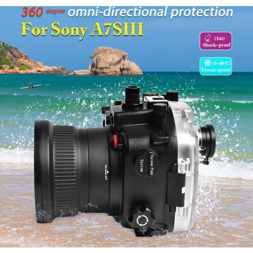 IPX8 Waterproof Underwater 40m/130fit Drifting Surfing Swimming Case Waterproof Diving Housing For Sony A7 SIII