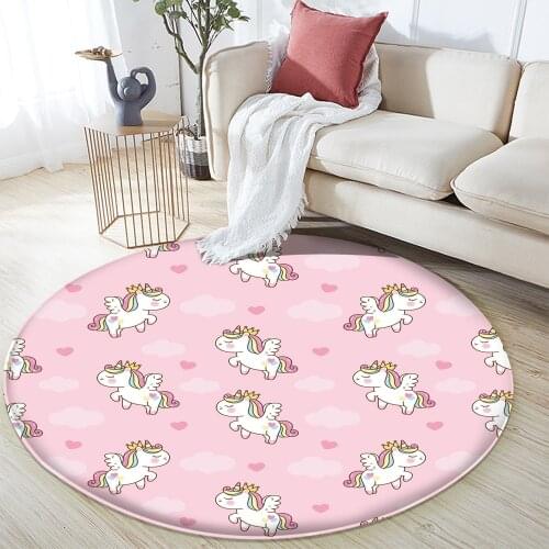 Fashion Styles Unicorn 3D Printed Childrens Carpet For Living Room Bedroom Decor Carpet Kids Room Play Soft Rug Baby Crawl Mats