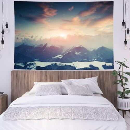 Small fresh landscape tapestry tapestry bedroom decoration cloth room bedside wall cloth home furnishing fabric 100*70cm