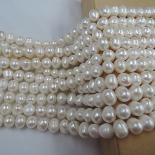 100% nature freshwater pearl material with oval shape