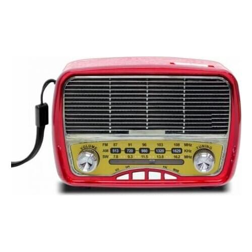Meier M-165BT Nostalgic Retro Radio USB SD FM Bluetooth Red