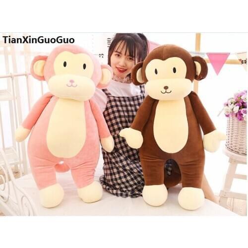 Stuffed fillings large 110cm cartoon monkey plush toy doll soft hugging pillow birthday gift b0928