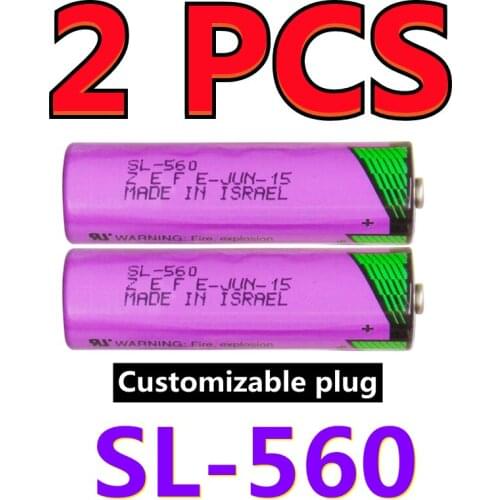 NEW DATE) 2PCS Original NEW Battery For TADIRAN SL-560 AA 3.6V PLC Batteries ( High Temperature Resistance )