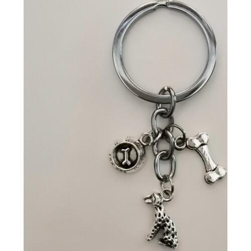 New bone rice bowl keychain pet dog key chain pet lovers gift bag jewelry pendant dog food bowl