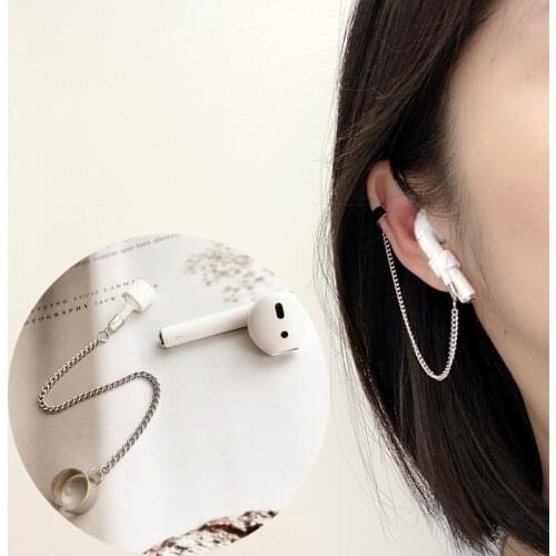 New Anti-lost Titanium steel ear clips For airpods 1 2 3 Airpods cute anti-lost earrings Bluetooth headset Accessories earrings