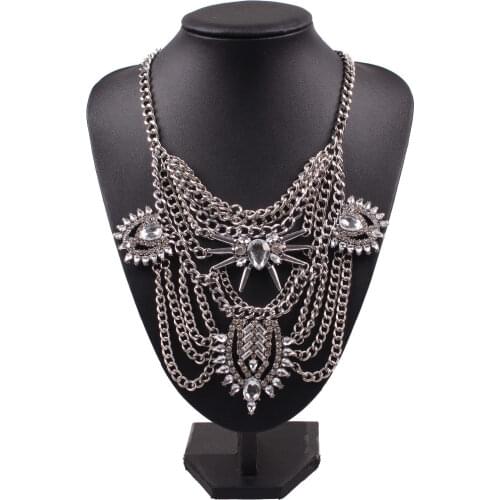 2021 New Arrival Design Fashion Brand Chunky Chain Necklace Colorful Acrylic Statement Big Pendant Necklace for Women Jewelry