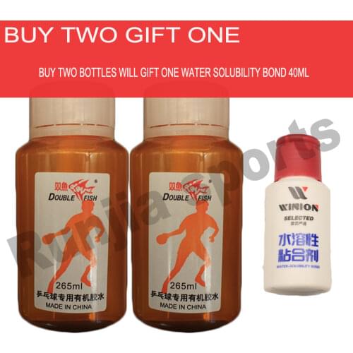 Double fish 265ml organic glue bond adhesive for assemble table tennis rubber and blade to racket ping pong game