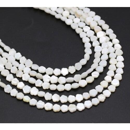 Natural shell beads mother of pearl fiower shape loose spacer shell beaded for jewelry making DIY necklace bracelet accessories