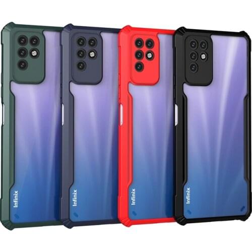 Transparent Acrylic Armor Shockproof Case For Infinix Tecno Spark 6 GO 7 7P Soft TPU Bumper Protective Back Cover Coque Fundas