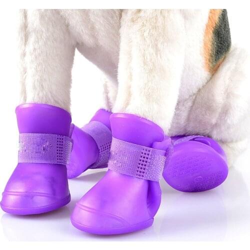 Pet Dog Rain Shoes Anti Slip Waterproof Cat Shoe Rubber Boots for chihuahua Outdoor Footwear Socks zapatos perro sapato cachorro