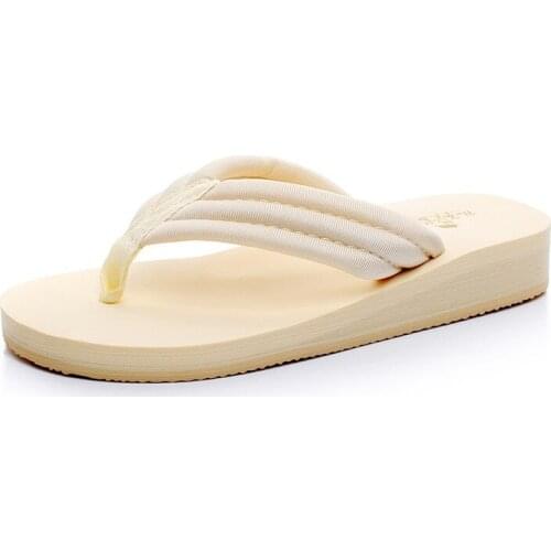 Summer Fashion Flat Slope Slippers Non-Slip Flip-Flops All-Match Outer Wear Sandals Casual Soft Comfortable Beach Womens Shoes