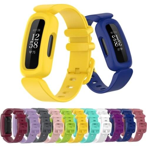 Silicone Watch Strap For Fitbit Inspire 2 Smart Bracelet Replacement Wristband For Fitbit Ace 3 Kids Watch Band Colorful Straps