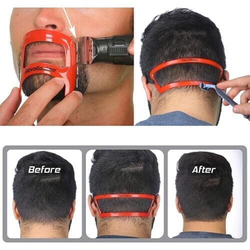 1/2 PCS Per Set Beard Styler Beard Shape Ruler Neck Hair Shape + Goatee Beard Shaper Outline Professional Fashion Beard Shaper