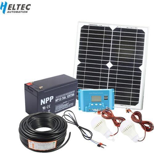 20W home Solar System 18V solar panel with solar controller cable DIY kit