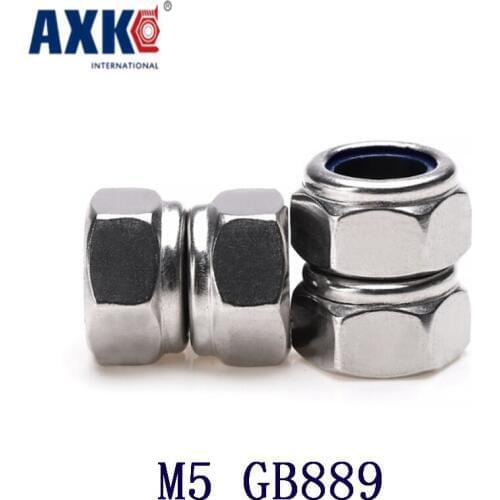 2021 Limited Stainless Steel Rod Decor Wood Furniture Axk 40pcs Cheap Galvanized Self-locking Nut / Nylon Lock Locknut M5 Gb889