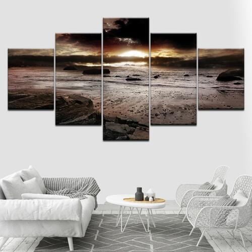 5 pcs Diy 5d diamond embroidery Dark sunset landscape diamond painting full square/round mosaic wedding decorationZP-2479