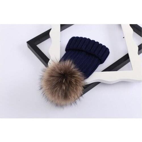 50pcs/lot fedex fast korean style woman casual winter knitted beanies lady fur ball hat