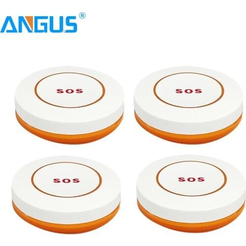 Angus Wireless SOS Button for Emergencies Smart Call For Help Security Panic Emergency Button with 433MHz Home Alarm System