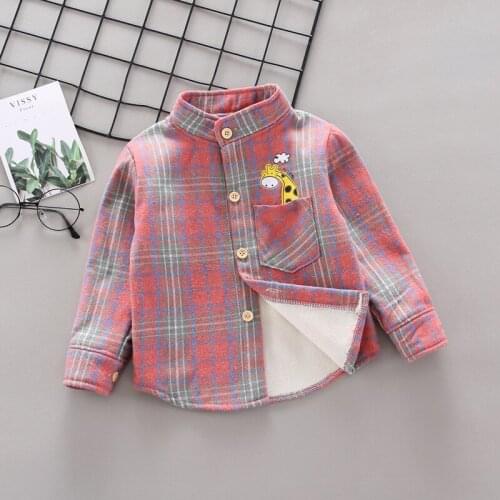 Bibicola Kids Coats Jacket Lattice Outwear For Baby Boy Plus Thicken Fleece Girls Windbreaker Children Clothes Spring Autumn