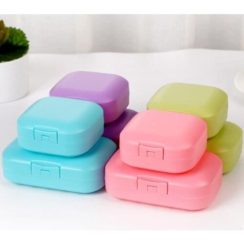 5 Colors Bathroom Soap Case Dish Plate Case Home Shower Travel Hiking Holder Container Plastic Portable Soap Box With Lid New