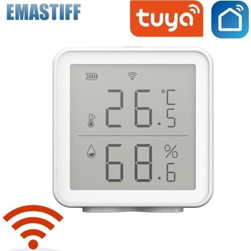 Tuya Smart Home WIFI Temperature detector And Humidity Sensor With LED Screen Works With Home Assistant Alexa and Smart Life