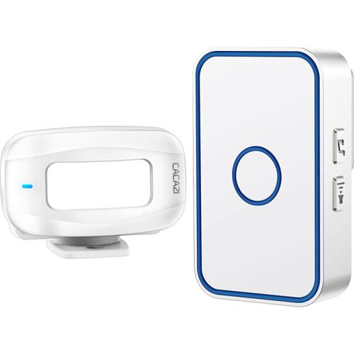 CACAZI Wireless PIR Motion Detector Infrared Emergency Doorbell Security Alarm 433Mhz Remote Control Welcome Shop Home Sensor