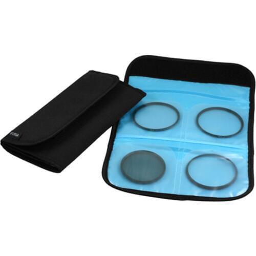 FOTGA 4 Pockects Lens Filter Wallet Pouch Case for Cokin P UV CPL 25mm-82mm