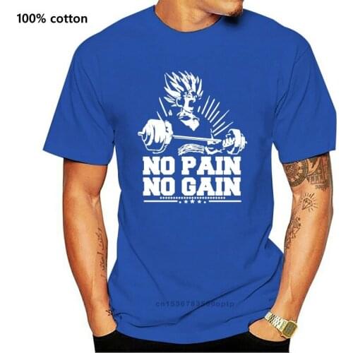Teenage Fit T Shirts Men No Pain No Gain Tops with Summer T-Shirt for Adult