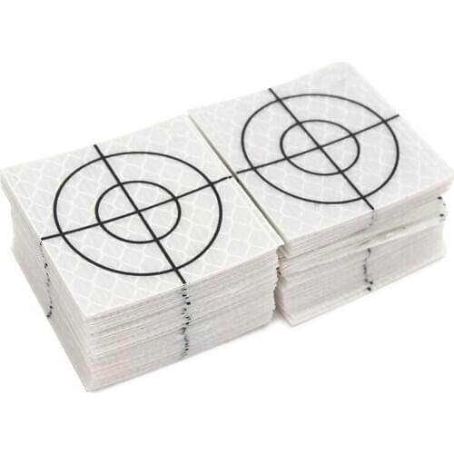 HHO-100Pcs Prism Measurement Reflector Sheet Reflective Tape Target Total Station Tunnel Survey 40X40Mm
