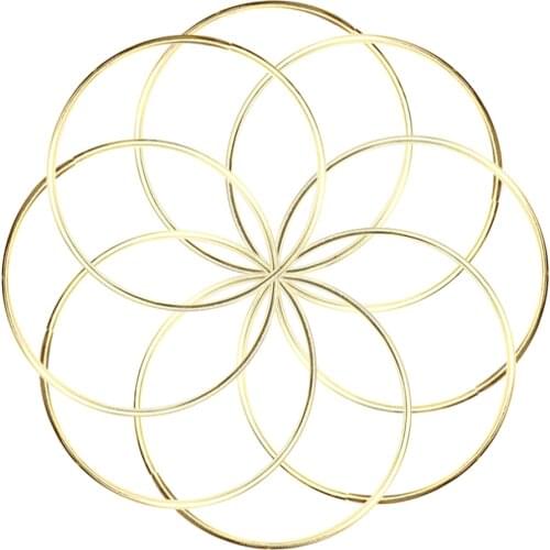 9/10pcs Catcher Rings Macrame Handmade Wind Chime Hanging Decor DIY Craft Dream Macrame Gold Metal Hoops 5cm-40cm Floral Home