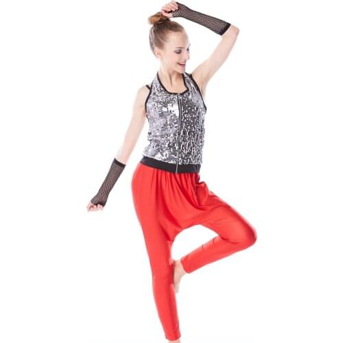 MiDee Hip Hop Costume Dance Clothes Outfits 2 Pieces Halter Neck Costumes Clothes For Girls